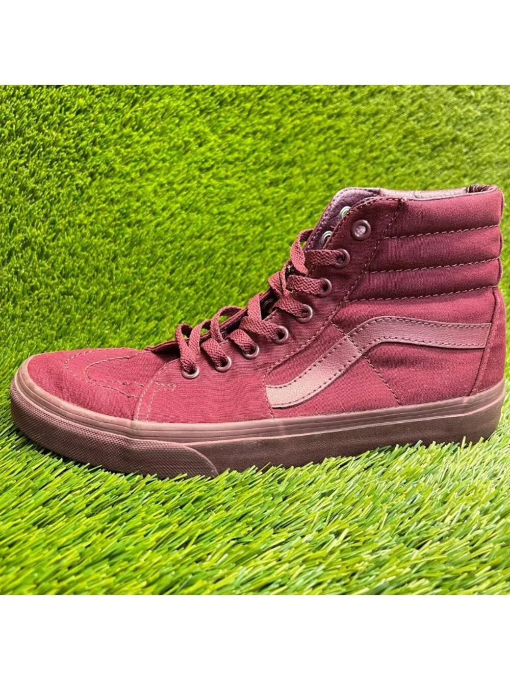 Vans Sk8-Hi Reissue Mens Size 9 Womens 10.5 Maroon Athletic Skate Shoes Sneakers